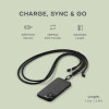 Зарядный кабель/ремень через плечо Satechi OntheGo Crossbody Lanyard Cable 60W 1.5 м (ST-LOTGLK) Black