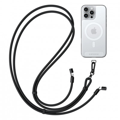 Зарядный кабель/ремень через плечо Satechi OntheGo Crossbody Lanyard Cable 60W 1.5 м (ST-LOTGLK) Black