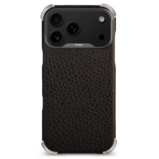 Чехол-накладка из кожи Vaja Buckler ST Grip для iPhone 17 Pro Max 6.9" V-Mag Black