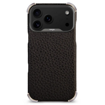 Чехол-накладка из кожи Vaja Buckler ST Grip для iPhone 17 Pro Max 6.9" V-Mag Black