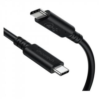 Кабель Choetech USB C 4.0 PD 100 Вт, 8К, 40 Гбит/с, 0.8 м (XCC-1028) XCC-1028-BK, черный