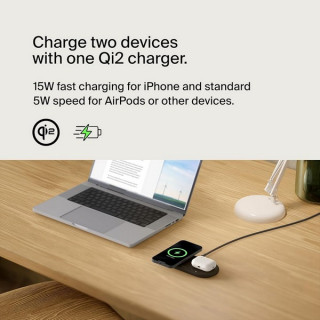 Беспроводное зарядное устройство Belkin BoostCharge Pro 2 в 1 15 Вт (WIZ021myBK) черный