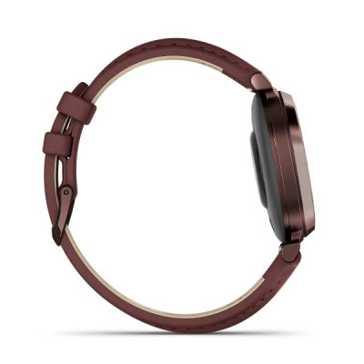 Умные часы Garmin Lily 2 темно-бронзовый с ремешком из кожи цвета шелковицы (010-02839-03)