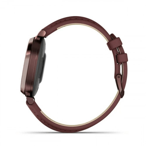 Умные часы Garmin Lily 2 темно-бронзовый с ремешком из кожи цвета шелковицы (010-02839-03)
