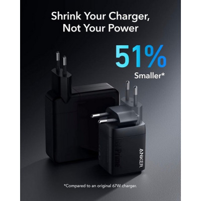 Сетевое зарядное устройство Anker Prime 67W GaN Wall Charger (A2669313) Black