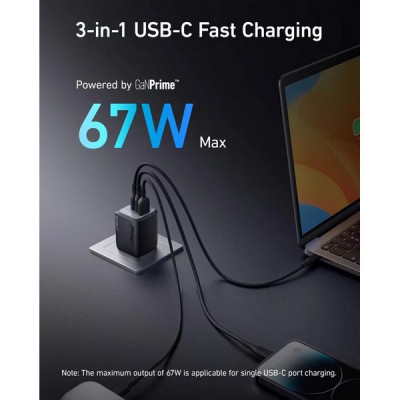 Сетевое зарядное устройство Anker Prime 67W GaN Wall Charger (A2669313) Black