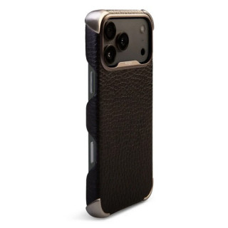Чехол-накладка из кожи Vaja Buckler Grip для iPhone 17 Pro Max 6.9" V-Mag Black