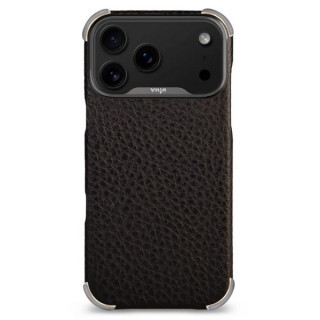 Чехол-накладка из кожи Vaja Buckler Grip для iPhone 17 Pro Max 6.9" V-Mag Black