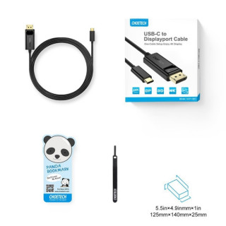 Кабель Choetech с USB-C / Thunderbolt 3 на DisplayPort 1.8 м (XCP-1801), черный