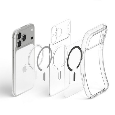 Чехол Spigen Ultra Hybrid MagFit для iPhone 18 Pro Max / 17 Pro Max (ACS12119) Clear Graphite
