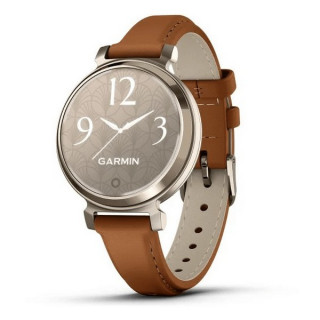 Умные часы Garmin Lily 2 кремово-золотой со светло-коричневым кожаным ремешком (010-02839-02)