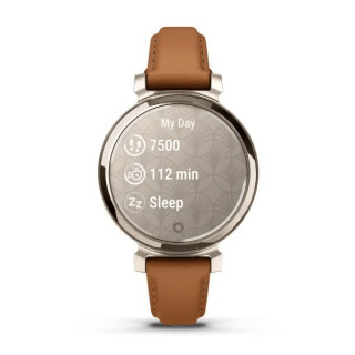 Умные часы Garmin Lily 2 кремово-золотой со светло-коричневым кожаным ремешком (010-02839-02)