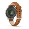 Умные часы Garmin Lily 2 кремово-золотой со светло-коричневым кожаным ремешком (010-02839-02)