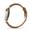 Умные часы Garmin Lily 2 кремово-золотой со светло-коричневым кожаным ремешком (010-02839-02)