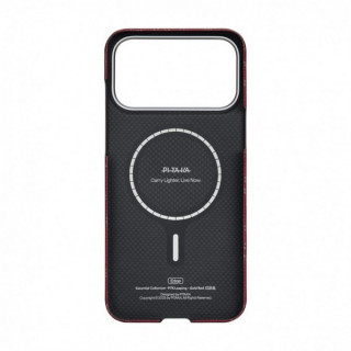 Чехол Pitaka Monogram Edge (Ultra-Slim) Case для iPhone 17 Pro 6.3" (KI1702PTK) Red/Gold