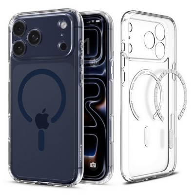 Чехол Spigen Ultra Hybrid MagFit для iPhone 17 Pro Max (ACS11108) Clear Deep Blue