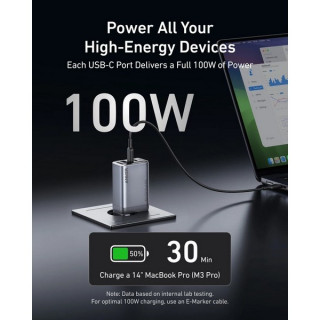 Сетевое зарядное устройство Anker Prime Charger 100W 3 Ports GaN (A2688341)