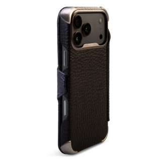 Чехол-книжка из кожи Vaja Buckler Wallet для iPhone 17 Pro Max 6.9" V-Mag Black