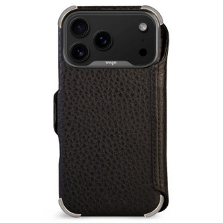 Чехол-книжка из кожи Vaja Buckler Wallet для iPhone 17 Pro Max 6.9" V-Mag Black