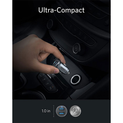 Автомобильное зарядное устройство Anker PowerDrive 2 Alloy (A2727H12) черный