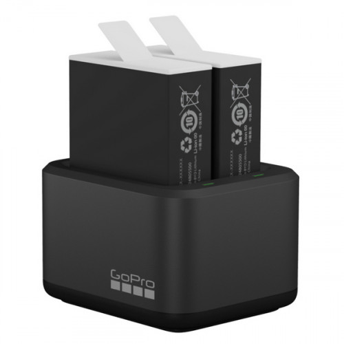 Зарядное устройство GoPro Dual Battery Charger + Аккумулятор Enduro 2шт для HERO 9/10/11 - ADDBD-211 (ADDBD-211-AS)