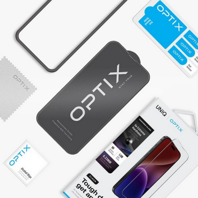 ​Защитное стекло Uniq OPTIX (+installer) для iPhone 15 Pro Clear (IP6.1P(2023)-CLEAR)