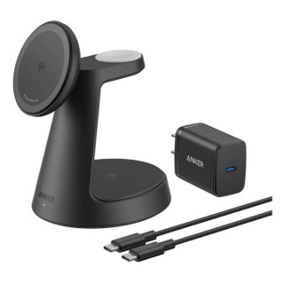 Беспроводное зарядное устройство Anker MagGo 3-in-1 Wireless Charging Station (B25M4G11) Black