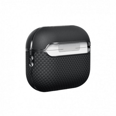 Чехол Pitaka Aramid Fiber Case для AirPods Pro 2 (APM2401) 600D Black/Grey (Twill)