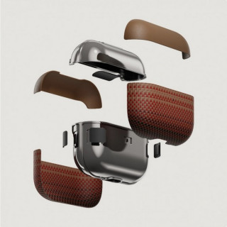 Чехол Pitaka Aramid Fiber Case для AirPods Pro 2 (APM2401) 600D Black/Grey (Twill)
