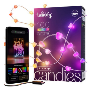 Умная гирлянда Twinkly Candies Hearts RGB 100 (TWKH100RGB-T)