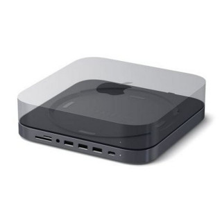 USB док-станция с подставкой Satechi Mac Mini Stand & Hub для Mac Mini (ST-ABHFM) серый космос