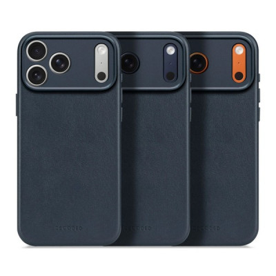Чехол Decoded Leather Back Cover Mag Case для iPhone 17 Pro Max (D26IPO17PMBC1NW) Navy Shadow