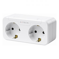 Умная розетка Satechi Homekit Dual Smart Outlet (ST-HK2OAW-EU) белый