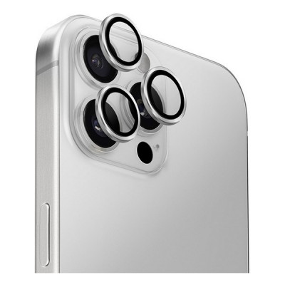 Защитное стекло для камеры Uniq OPTIX AluGuard для iPhone 16 Pro/16 Pro Max (IP6.3P-6.9P(2024)-ALENSSIL) Silver