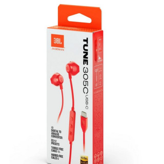 Проводные наушники JBL TUNE 305C USB-C Red