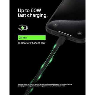 Кабель Belkin BoostCharge Braided USB-C - USB-C 1 м (CAB004BT1MBK) Black