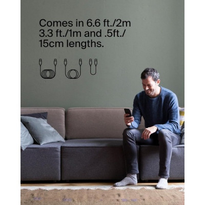 Кабель Belkin BoostCharge Braided USB-C - USB-C 1 м (CAB004BT1MBK) Black