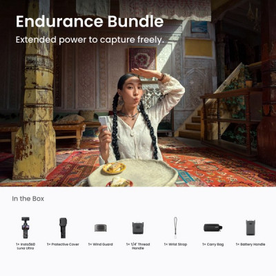 Экшн-камера Insta360 Luna Ultra Endurance Bundle (Cosmic Black)
