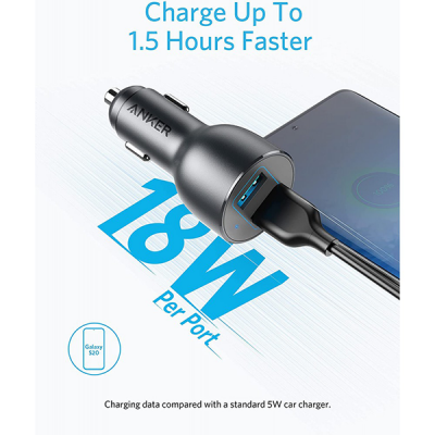 Автомобильное зарядное устройство Anker Power Drive III 36 Вт (A2729H11) черный