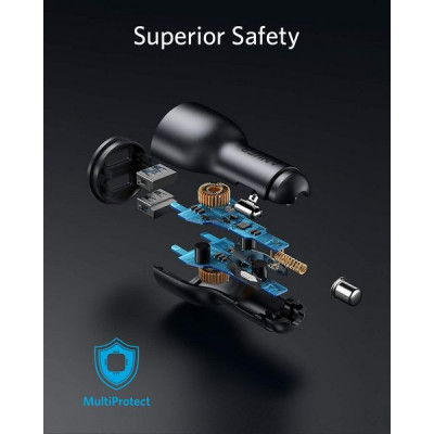 Автомобильное зарядное устройство Anker Power Drive III 36 Вт (A2729H11) черный