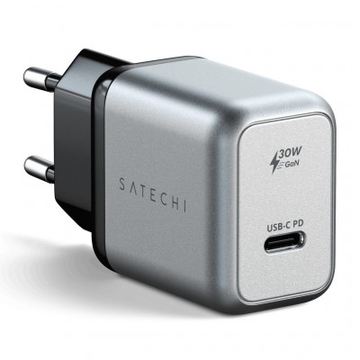Сетевое зарядное устройство Satechi 30W USB-C GaN Wall Charger серый космос (ST-UC30WCM-EU)