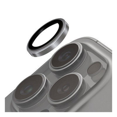 Защитное стекло для камеры Uniq OPTIX Prime Sapphire Stainless steel для iPhone 16 Pro/16 Pro Max (IP6.3P-6.9P(2024)-SSFSLENSGRY) Grey