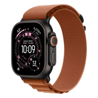 Apple Watch Ultra 3, 49mm, черный титан, ремешок Alpine терракотового цвета (2025)