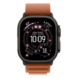 Apple Watch Ultra 3, 49mm, черный титан, ремешок Alpine терракотового цвета (2025)