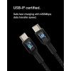 Кабель Belkin BoostCharge Braided USB-C - USB-C 0.15 м (CAB004BT0MBK) Black