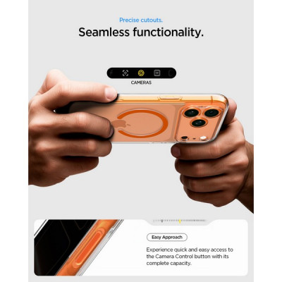 Чехол Spigen Ultra Hybrid MagFit для iPhone 17 Pro (ACS11112) Clear Orange