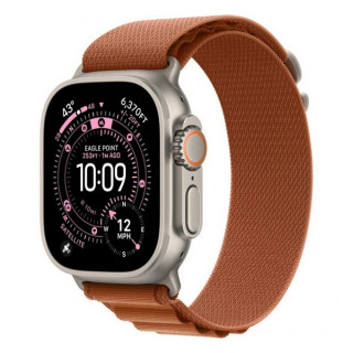 Apple Watch Ultra 3, 49mm, титан светлого цвета, ремешок Alpine терракотового цвета (2025)