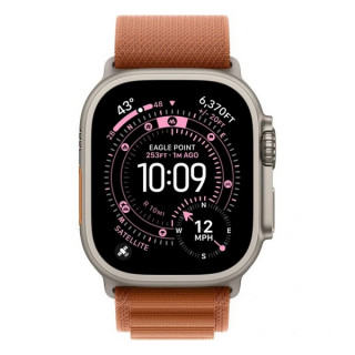 Apple Watch Ultra 3, 49mm, титан светлого цвета, ремешок Alpine терракотового цвета (2025)
