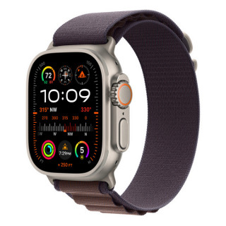 Ремешок Apple Alpine Loop 49 мм Indigo / Natural Titanium Finish