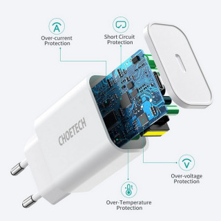 Зарядное устройство Choetech PD Fast Type C Wall Charger 20W (Q5004 V4)
